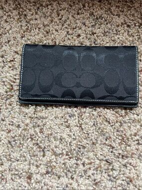 Coach check book cover